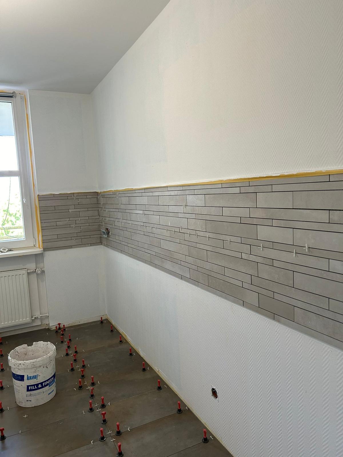 Moderne Küchenfliesen in Betonoptik